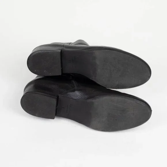 Aquatalia Ulyssa Leather Boots Pebble Black Ankle Boots Bootie Side Zip Size 7.5 - Picture 8 of 11